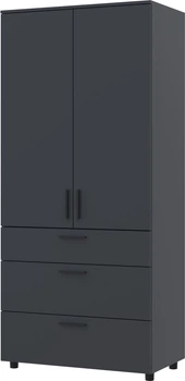 Шкаф для одежды Doros Торн 2 ДСП/3Ш (полки) 90х51.6х200 см Антрацит (44900446)