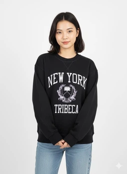 Свитшот на флисе H&M L Черный 1011828_newyork