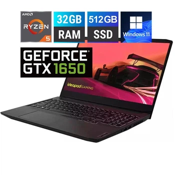 Игровой ноутбук 15.6" Lenovo ideapad Gaming 3 - AMD Ryzen 5 5600H/ 32GB / 512GB SSD / 120Hz FullHD / RTX 1650 4GB / Win11