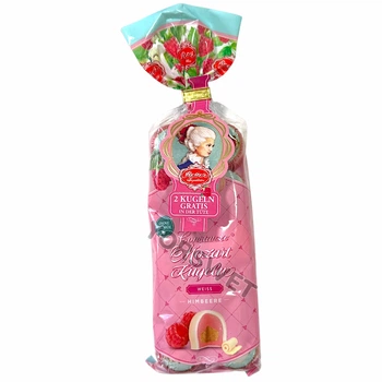 Цукерки Reber Mozart Kugeln з малиною у білому шоколаді 200 г (0439)