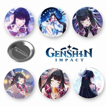 Набор закатный значков Genshin Impact Columbina Геншин импакт Коломбина 6 шт (ГІ00025)