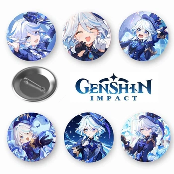 Набір закатних значків Genshin Impact Furina Геншин імпакт Фуріна 6 шт (ГІ00023)