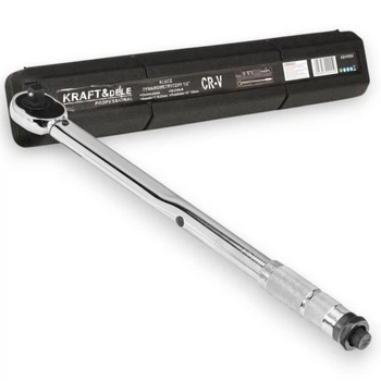 Динамометрический ключ 1/2" 28-210 Нм Kraft&Dele KD10394 гаечный ключ для точной затяжки резьбовых соединений авто велосипеда мотоцикла профессиональный инструмент точный регулируемый ремонт