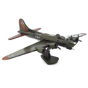 3д пазл Модель самолета B-17 " Летающая крпость" пазл метталический для домашней сборки KM118.
