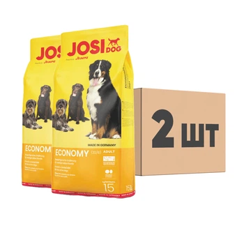 Сухий корм для дорослих активних собак JosiDog Economy м'ясо злаки 15 кг х2 (50006774_2)
