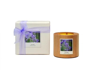 Свеча в дереве WOOD MOOD Soft Lavender Moments (1413404000)