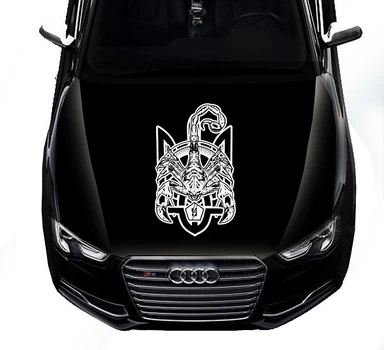 Наклейка на капот ARB 3D TUNING STUDIO Тризуб скорпіон 1500х1200х0.080мм