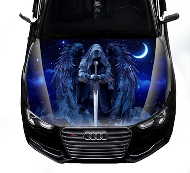 Наклейка на капот 3D TUNING STUDIO Архангел крылья меч 1500х1200х0.150мм