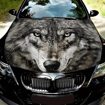 Наклейка на капот ARB 3D TUNING STUDIO Вовк сірий 1500х1200х0.15мм