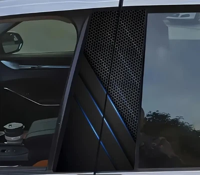 Наклейки на стойки дверей авто ARB 3D TUNING STUDIO Соты полосы 500х220х0.15мм=2штуки
