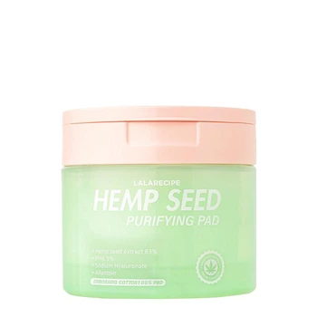 Пади для тонізації обличчя з екстрактом коноплі Lalarecipe Hemp Seed Purifying Pad 70 шт