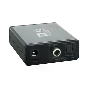 Аудио конвертер цифровых сигналов SPDIF и Toslink в аналоговый стерео выход (L/R) компактный преобразователь