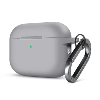 Силиконовый чехол для наушников Apple AirPods Pro 3, Hang Case, серый, ультратонкий защитный кейс толщиной 2 мм, защита от царапин, пыли и ударов, компактный, с карабином для крепления, ArmorStandart (ARM88275)