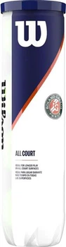 М'ячі для тенісу Wilson ROLAND GARROS ALL CT 4 BALL WRT116400