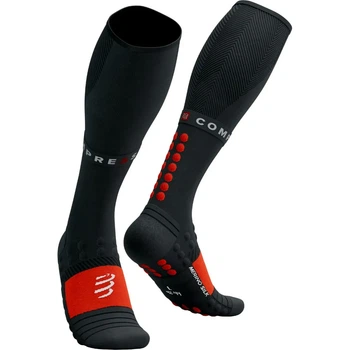 Компрессионные гольфы Compressport Full Socks Winter Run Black/high risk red M (100078625)
