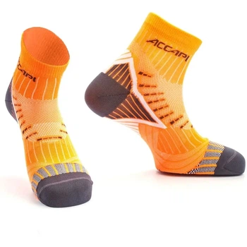 Шкарпетки для бігу короткі із зональною компресією вставкою Elastic Fitting Band та посиленим носком і п'ятою Accapi Running UltraLight Orange fluo XL (100078174)
