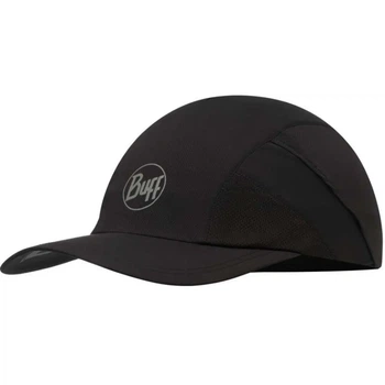 Кепка летняя бейсболка Buff Pro Run Cap Solid Black Uni (100031879)