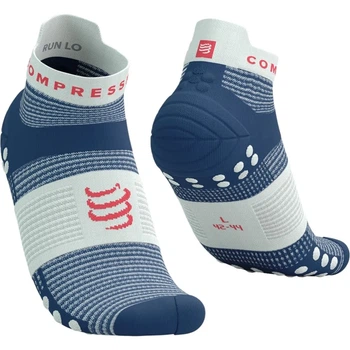 Носки для бега марафона Compressport Pro Racing Socks V4.0 Run Low blues/sugar M (100084799)
