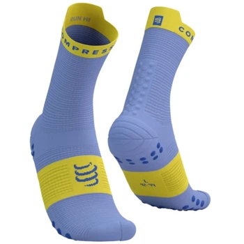 Носки для бега на длинные дистанции Compressport Pro Racing Socks V4.0 Run High Jacaranda/maize S (100085680)