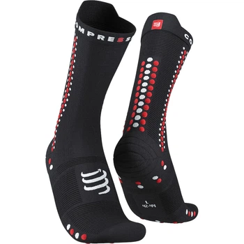 Носки велосипедные профессиональные для триатлона Compressport Pro Racing Socks V4.0 Bike Black/red XL (100086166)