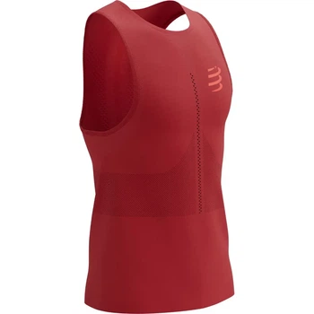 Майка чоловіча спортивна для бігу тренувань облягаюча Compressport Pro Racing Singlet M Samba red XL (100078224)