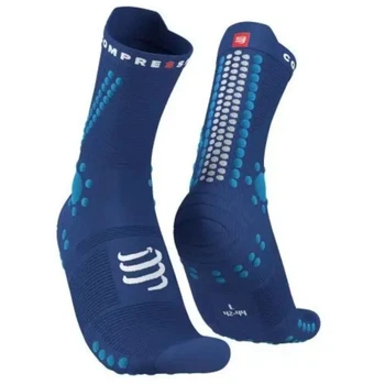 Бігові шкарпетки для марафону на довгі дистанції Compressport Pro Racing Socks V4.0 Trail Sodalite/fluo blue XL (100075565)