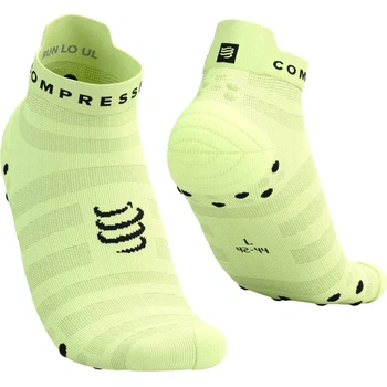 Носки профессиональные для триатлона Compressport Pro Racing Socks V4.0 Ultralight Run Low shadow lime/black XL (100084857)