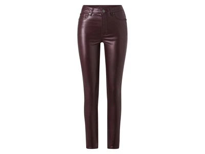 Брюки Skinny с искусственной кожы для женщины Esmara Lenzing EcoVero 480987 40(M) Бордовый