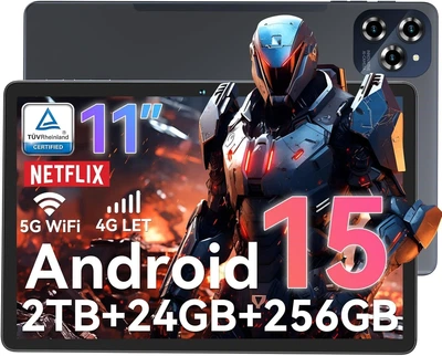 Планшет 11" Full HD TABWEE W90 (8+16)/256Gb 4G 2-SIM 8 ядер Android 15 8000 mAh Чорний Б/В