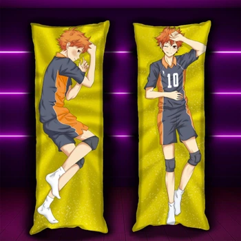 Дакимакура 150х50 см Хината Шое Волейбол Haikyuu!! Shouyou Hinata Шоё Хината Подушка с наволочкой двусторонняя (0166665)