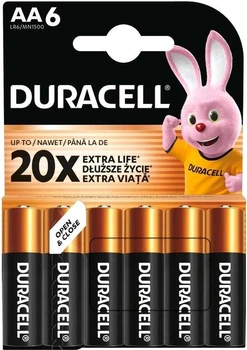 Батарейка Duracell АА LR06 MN1500 1x6 шт