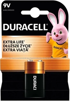 Лужні батарейки Duracell 6LR61 MN1604 9V
