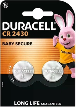 Батарейка літієва Duracell CR2430 3V 2 шт (5000394152090)