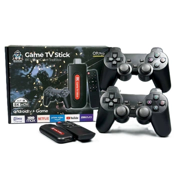 Android TV Stick + 3D Game Box Q9 Pro 8K WiFi 2.4+5G, Android 16.0, TF64 (1Gb+8Gb)