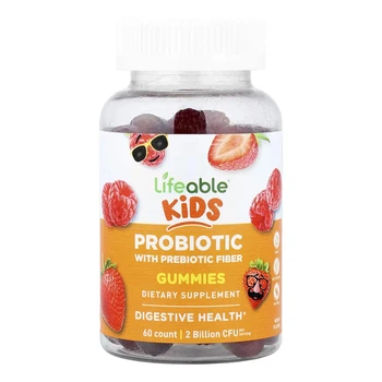 Пробіотик дитячий, Probiotic 2 Billion CFU Kids, Lifeable, 60 желейок (Ягоди)