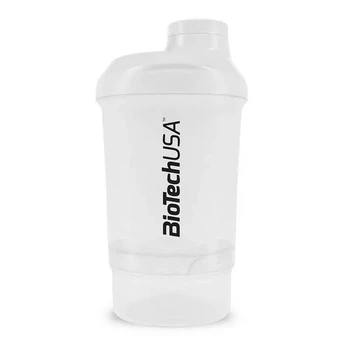 Шейкер 2 в 1, Shaker Wave Mini+ 2 in 1 "Opal White", BioTechUSA, 300 мл (Белый)