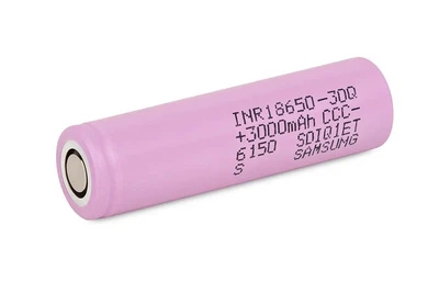 Аккумулятор Samsung INR18650-30Q 3000mAh 3.6V Li-ion без защиты, 15A, flat top – литий-ионный элемент 18.6×65 мм