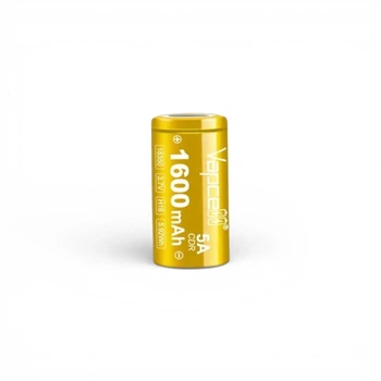 Аккумулятор Vapcell 18350 H16 1600mAh 3.7V Li-ion без защиты, 5A, flat top – литий-ионный элемент питания 18×35 мм