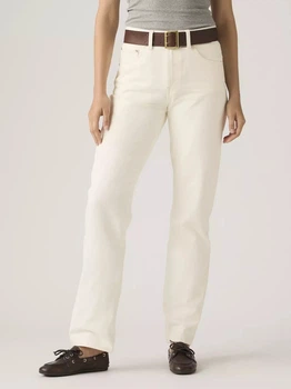 Jeansy regular fit damskie Levi`s Easy Dad 005DC-0003 W26L30 Białe (5401187889818)