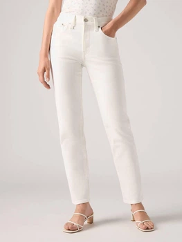 Jeansy slim fit damskie Levi`s 724 High Rise Straight 18883-0362 W25L30 Białe (5401157958155)