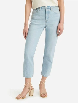 Jeansy regular fit damskie Levi`s 501® Crop 36200-0326 W26L30 Błękitne (5401157239452)