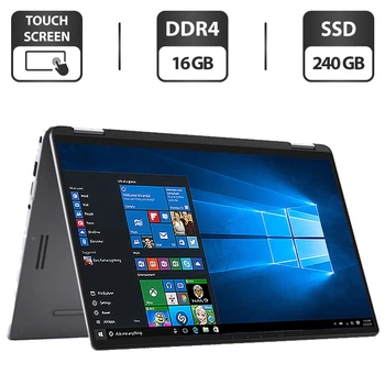 Ультрабук Dell Latitude 7400 2-in-1 / 14" (1920x1080) IPS Touch / Intel Core i5-8265U (4 (8) ядра по 1.6 - 3.9 GHz) / 16 GB DDR4 / 240 GB SSD / Intel UHD Graphics / WebCam б/у
