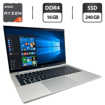 Ультрабук HP EliteBook 845 G8 / 14" (1920x1080) IPS / AMD Ryzen 3 5400U (4 (8) ядра по 2.6 - 4.0 GHz) / 16 GB DDR4 / 240 GB SSD / AMD Radeon Vega 6 Graphics / WebCam б/у
