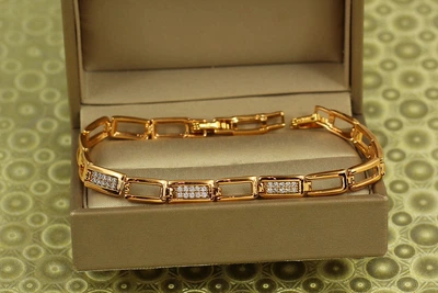 Браслет Xuping Jewelry Брусчатка 19 см золотистый