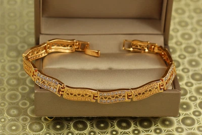 Браслет Xuping Jewelry Архаик 19 см 10 мм золотистый
