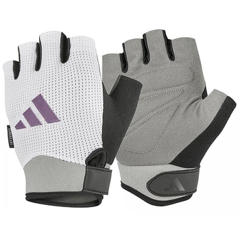 Перчатки для тренировок Adidas Performance, XL (обхват 21.5-23 см), женские, Белые, экокожа, для фитнеса и спорта (ADGB-13256)