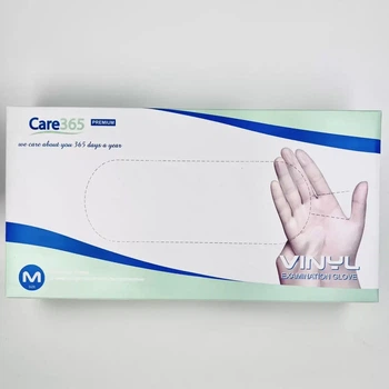 Перчатки виниловые Care365 размер M