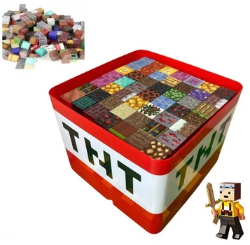 Детский магнитный конструктор-головоломка Magnetic Puzzle 240 деталей с боксом TNT и фигурками Красный