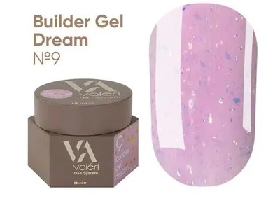 Гель для ногтей с блестками Valeri Builder Gel Dream 09 15 мл