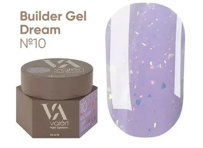 Гель для ногтей с блестками Valeri Builder Gel Dream 10 15 мл